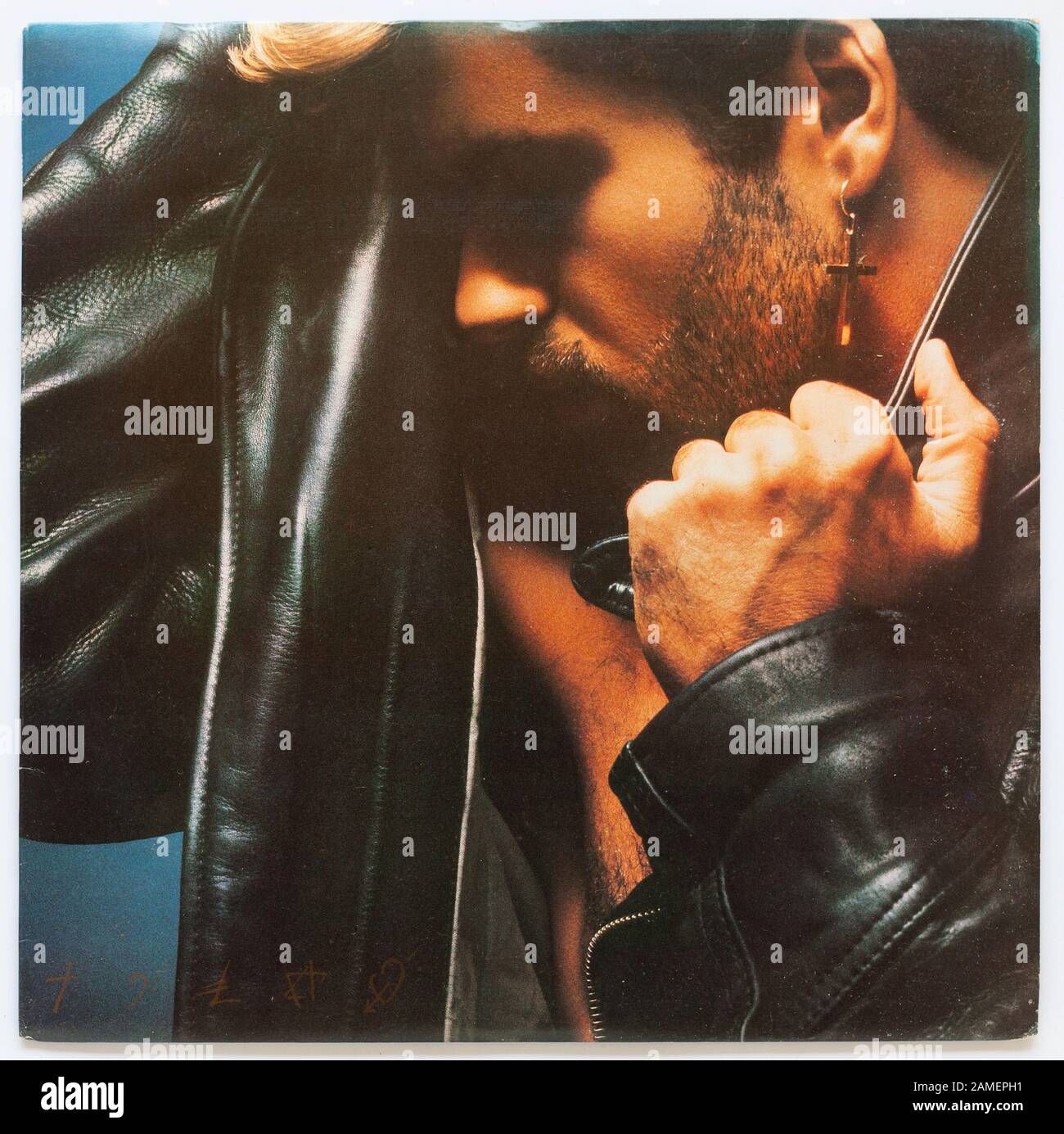Das Cover von Faith, 1987 Album von George Michael auf Colombia Epic - nur für redaktionelle Verwendung Stockfoto