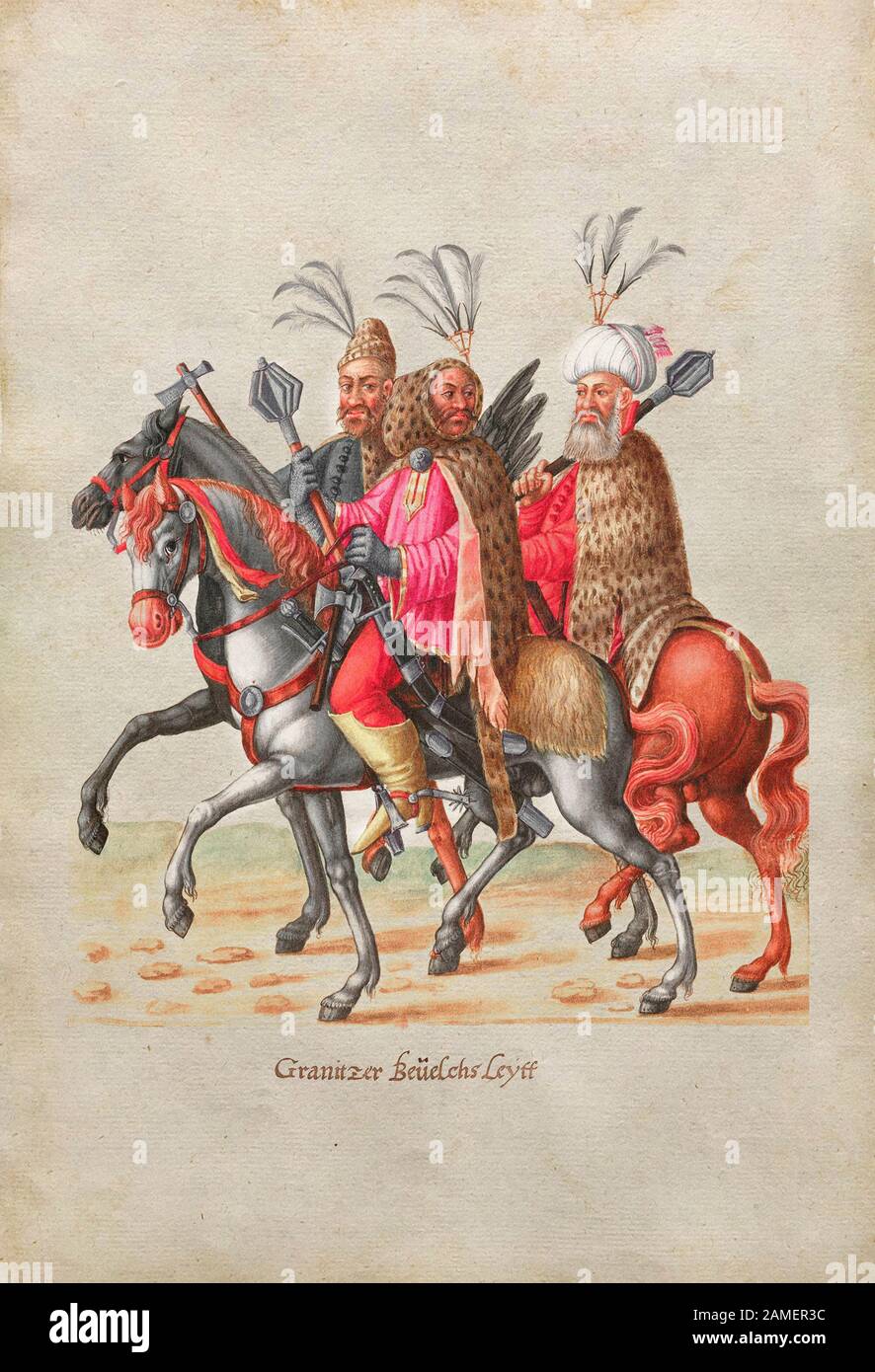 Die Geschichte des Osmanenreiches.Deliler (Deli, Delü), was 'daring, mutig, furchtlos, audacious, unerschrocken, Valiant , Plural: Wahnsinniger) war ein osmanisches i. Stockfoto