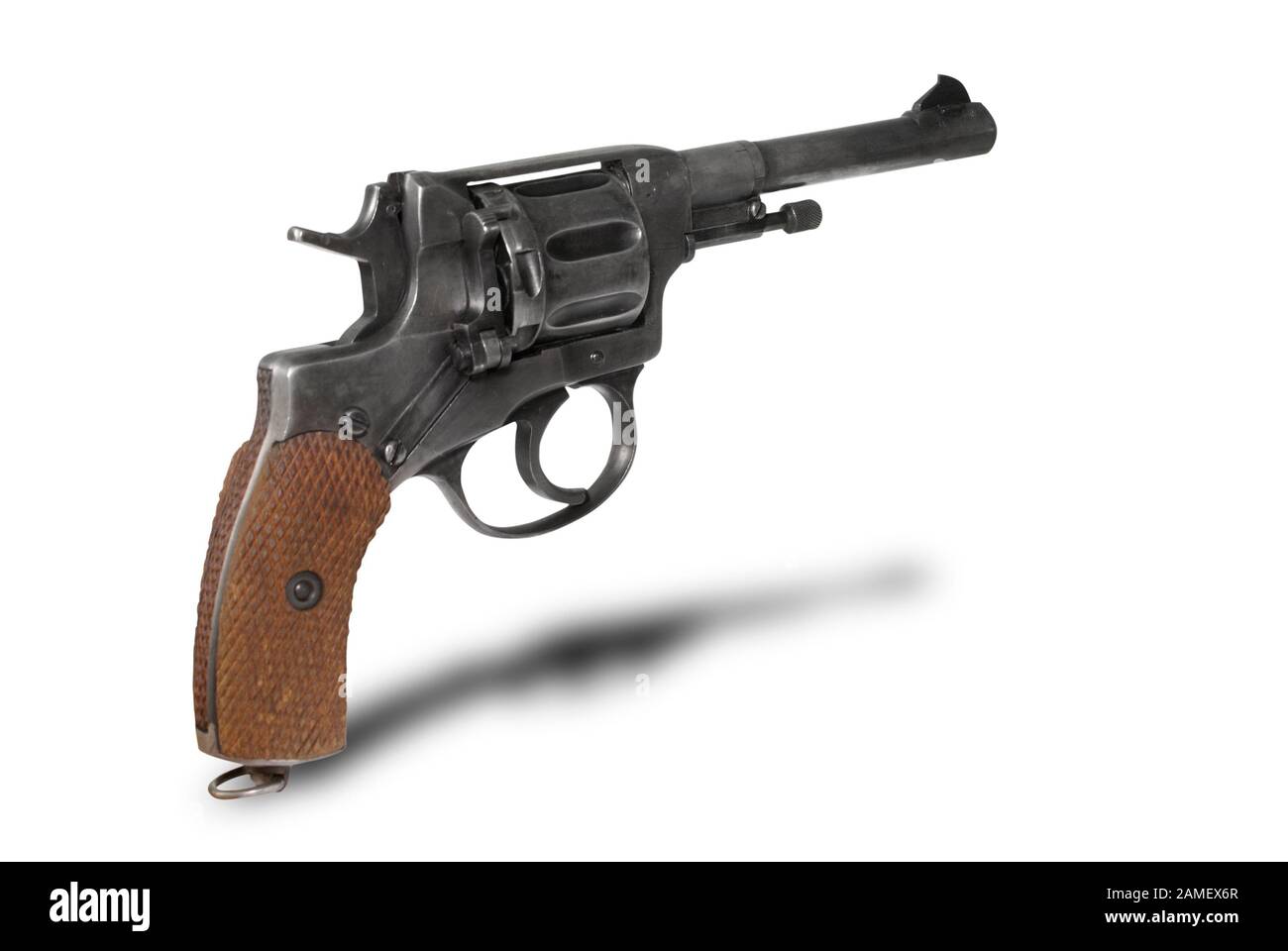 Russischer Revolver (Revolver Nagant M Rahmen) (Beispiel 1913). Zeitraum des ersten Weltkriegs Stockfoto