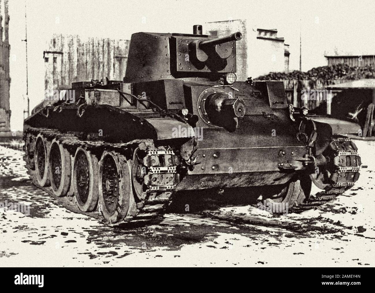 10TP polnischer leichter Kreuzertank. Es war der Höhepunkt des polnischen Panzerbaus, der an die Vorkriegszeit gedacht war und den Anforderungen eines neuen Manövers entsprach Stockfoto