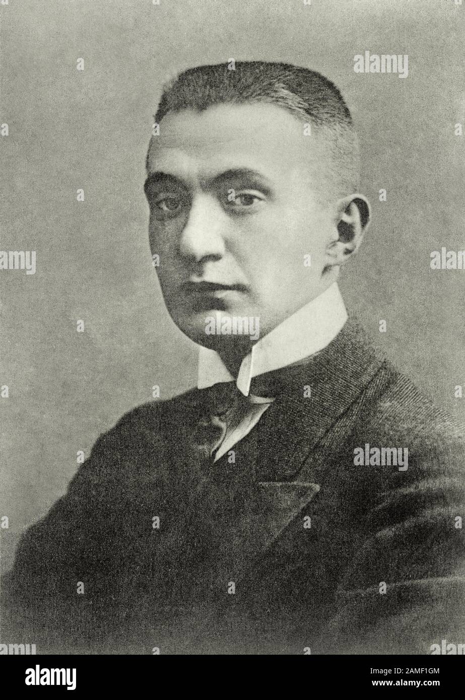 Alexander Fjodorowitsch Kerensky (1881 - 1970) war ein russischer Jurist und Revolutionär, der eine politische Schlüsselfigur in der russischen Revolution von 1917 war. Stockfoto