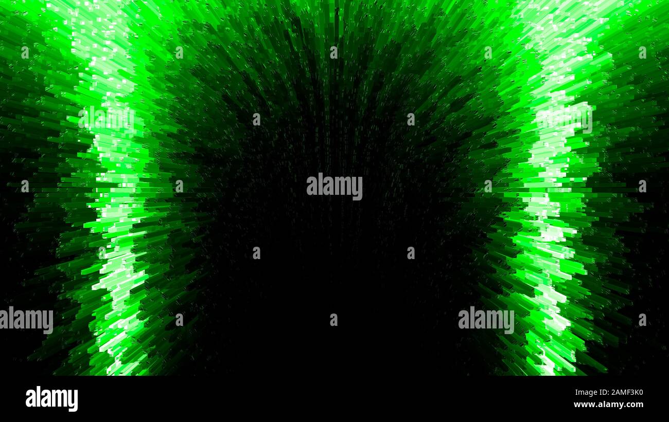 Grüne Beleuchtung Wirkung Hintergrund. Abstrakten raum Abbildung Stockfoto