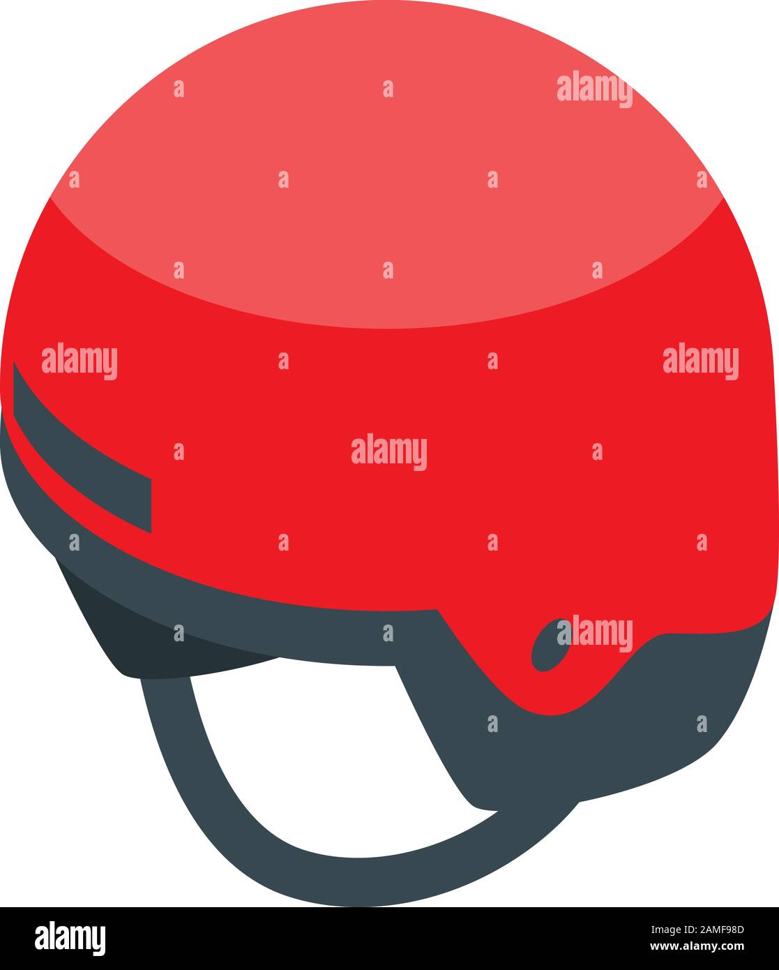 Rotes Symbol für Skihelm, isometrischer Stil Stock Vektor