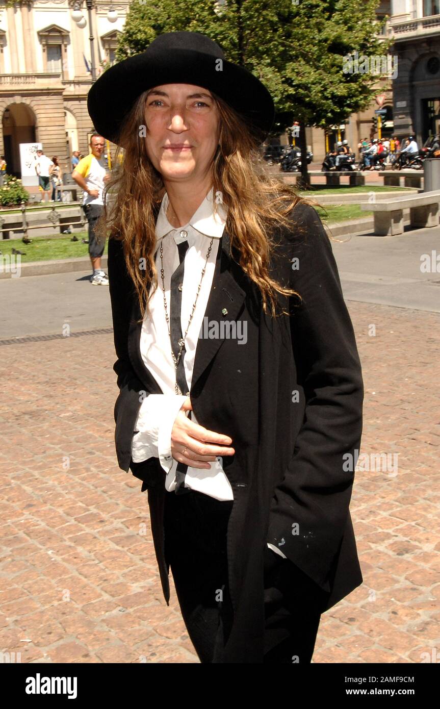 Milan Italien 16/07/2007, Patty Smith vor der Pressekonferenz im Palazzo Marino Stockfoto