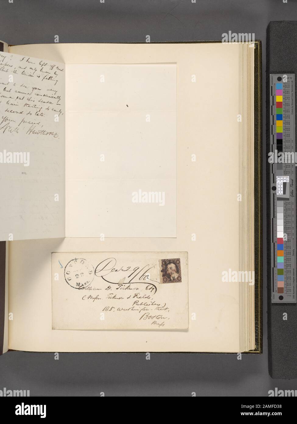 Ticknor, (William D), als bis 28. Dezember 1860 Wurde Die Digitalisierung durch ein Lead-Geschenk der Polonsky Foundation ermöglicht. Citation/Reference: Centenary Edition, XVIII, The Letters 1857-1864, S.358, #1145.; Ticknor, [William D.], als to. Dez. 1860. Stockfoto