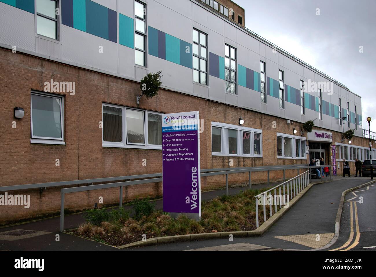 Yeovil District Hospital, Somerset zeigt die Unfall- und Notaufnahme Stockfoto