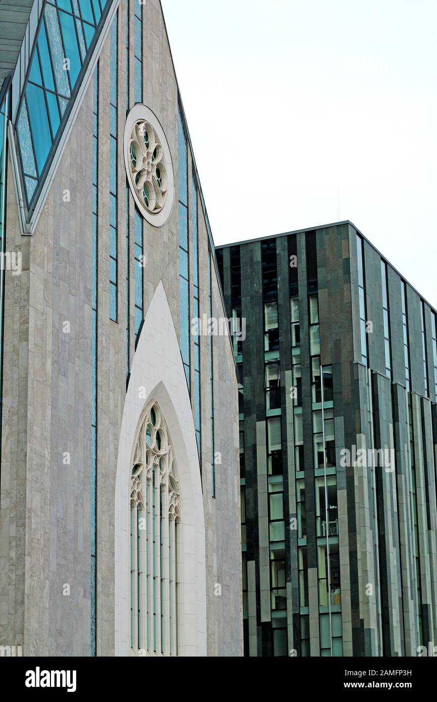 Hauptgebäude der Universität Leipzig, das Augusteum am Augustusplatz. Deutschland. Stockfoto