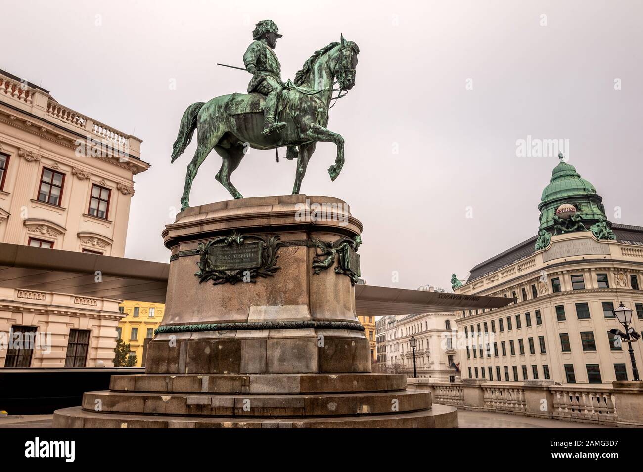 Statue von Franz Josef I. in Wien, Österreich Stockfoto