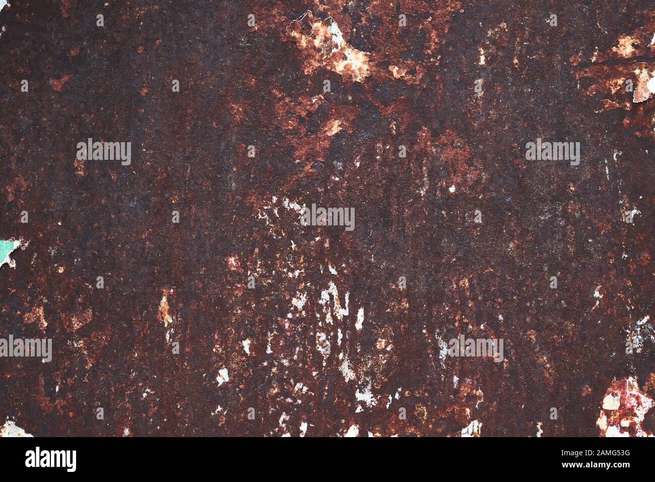 Farbe Foto von Metalloberflächen mit Rost und Lack. Oberfläche aus Metall Stockfoto