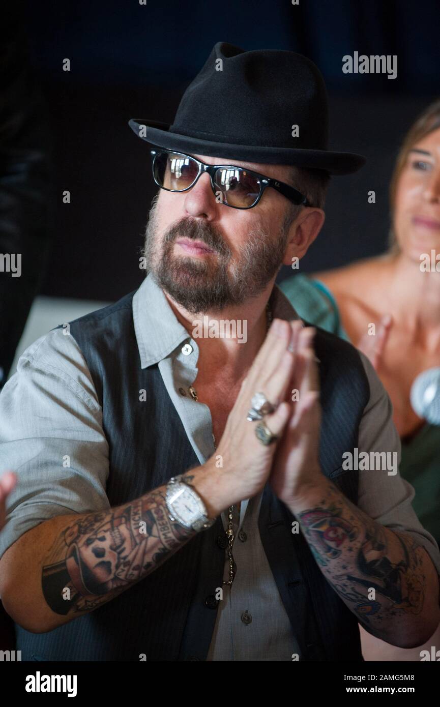 Mailand Italien 24/09/2013 Nationaltheater, Pressekonferenz des MUSICALS "GHOST", Mr. Dave Stewart (Eurithmics) Author Music und Lyric Stockfoto