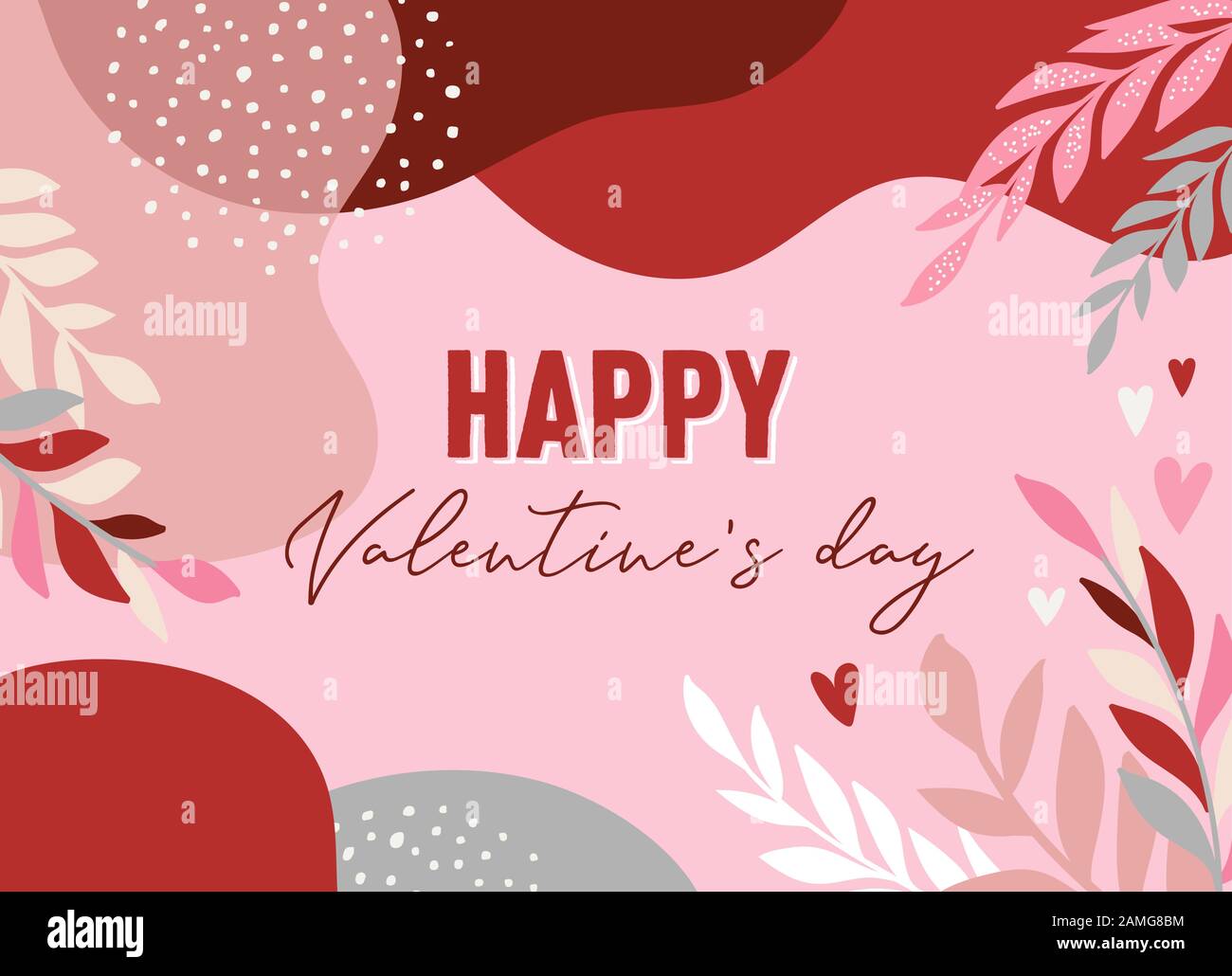 Valentines Day abstrakte Hintergründe mit Platz für Text - Banner, Poster, Cover Design Vorlagen, Social Media Stories Wallpaper Stock Vektor