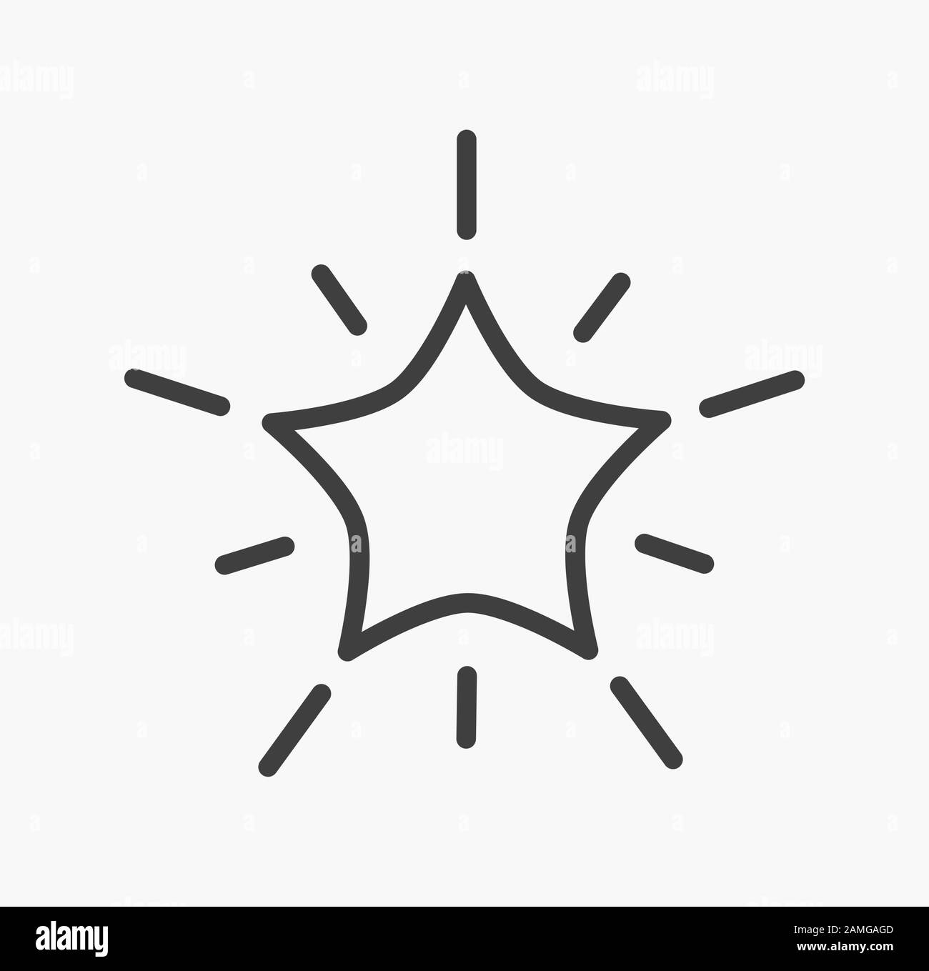 Sternsymbol für Umrandung. Vektorgrafiken. Stock Vektor