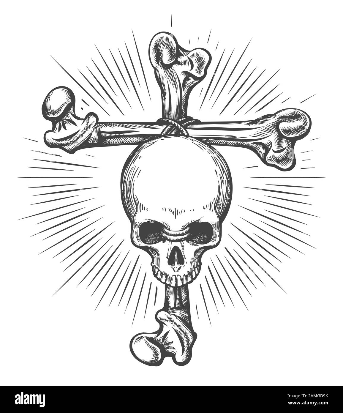 Skull Cross Bones Tattoo Stockfotos Und Bilder Kaufen Alamy