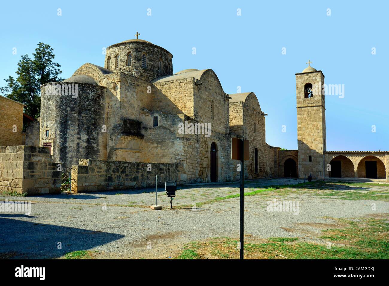 Das Kloster Sankt Barnabas auf Zypern umfasst ein Ikonen-Museum Stockfoto