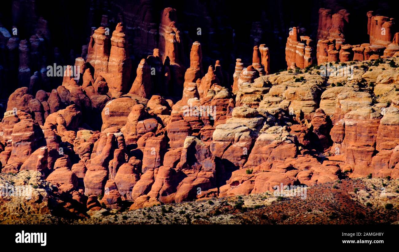 Der Fiery Furnace, Arches National Park, Moab, Utah Stockfoto