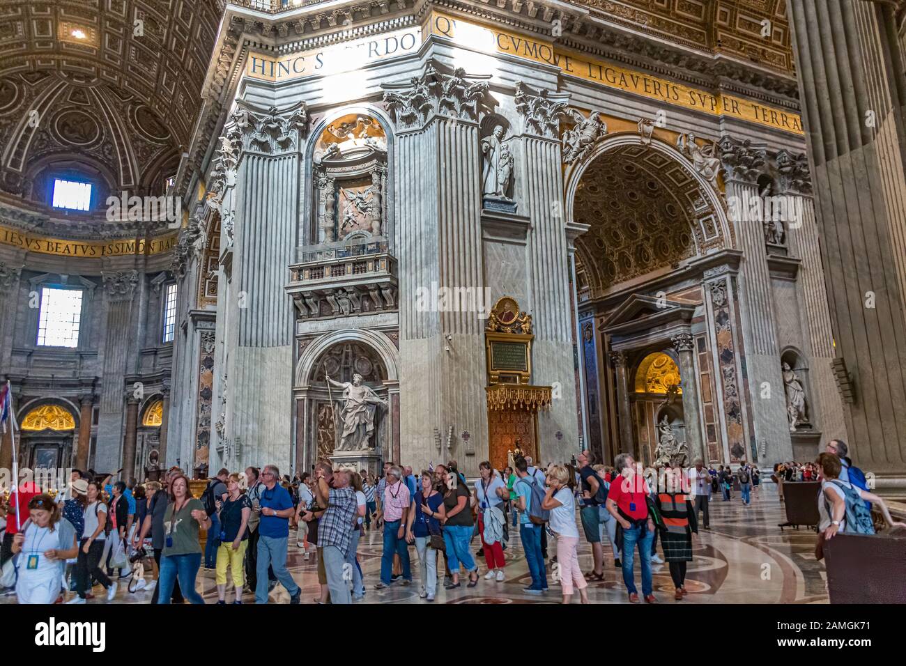 Reisegruppen in Saint Peters Stockfoto