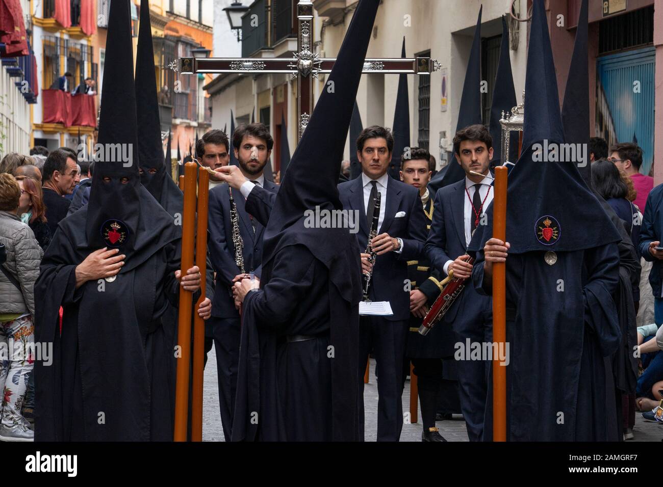 Semana santa, Osterfest der religiösen Parade in Sevilla, Andalusien, spanien Stockfoto