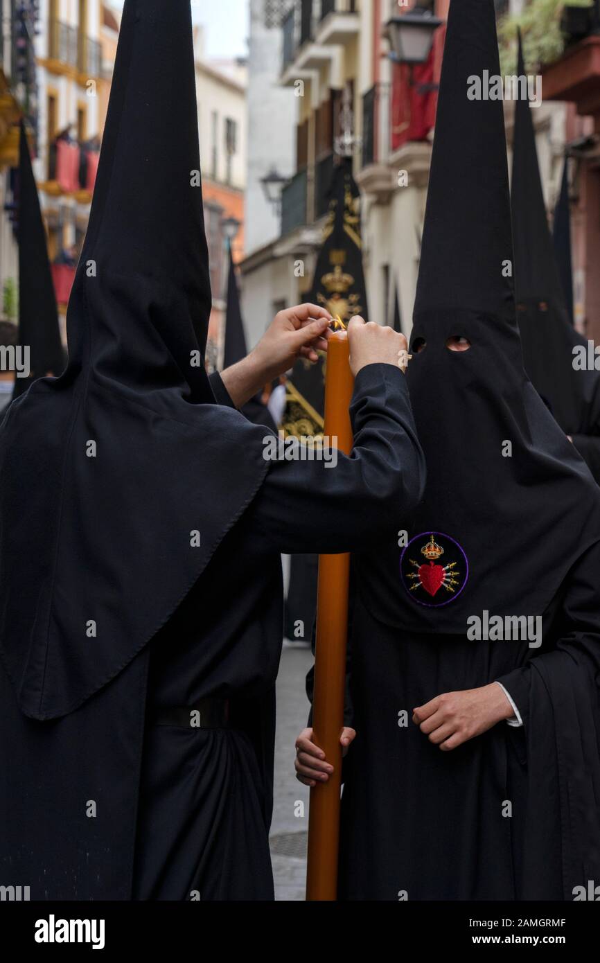 Semana santa, Osterfest der religiösen Parade in Sevilla, Andalusien, spanien Stockfoto