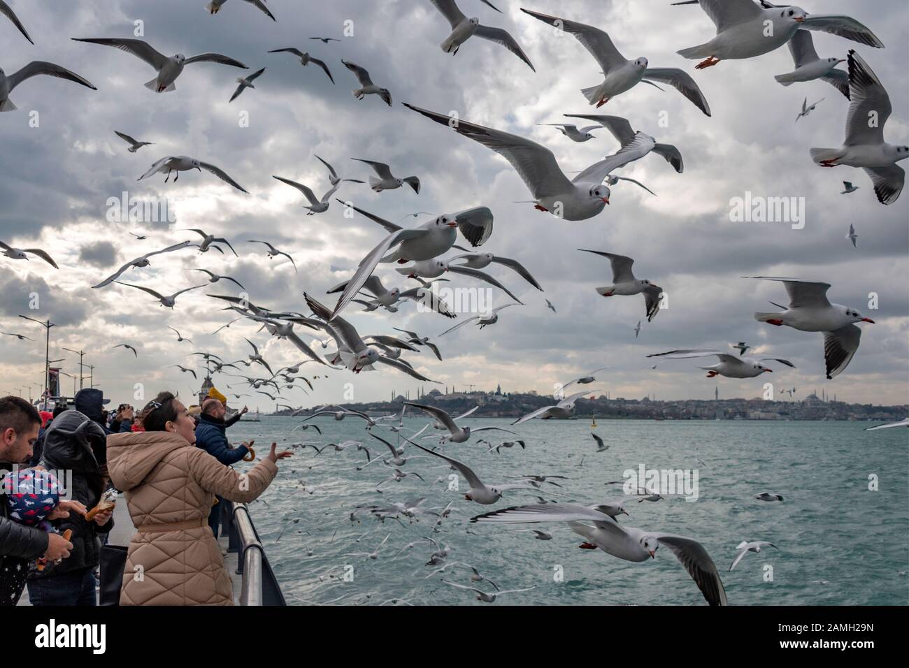 Die Bosporus-Straße in Istanbul, Türkei Stockfoto