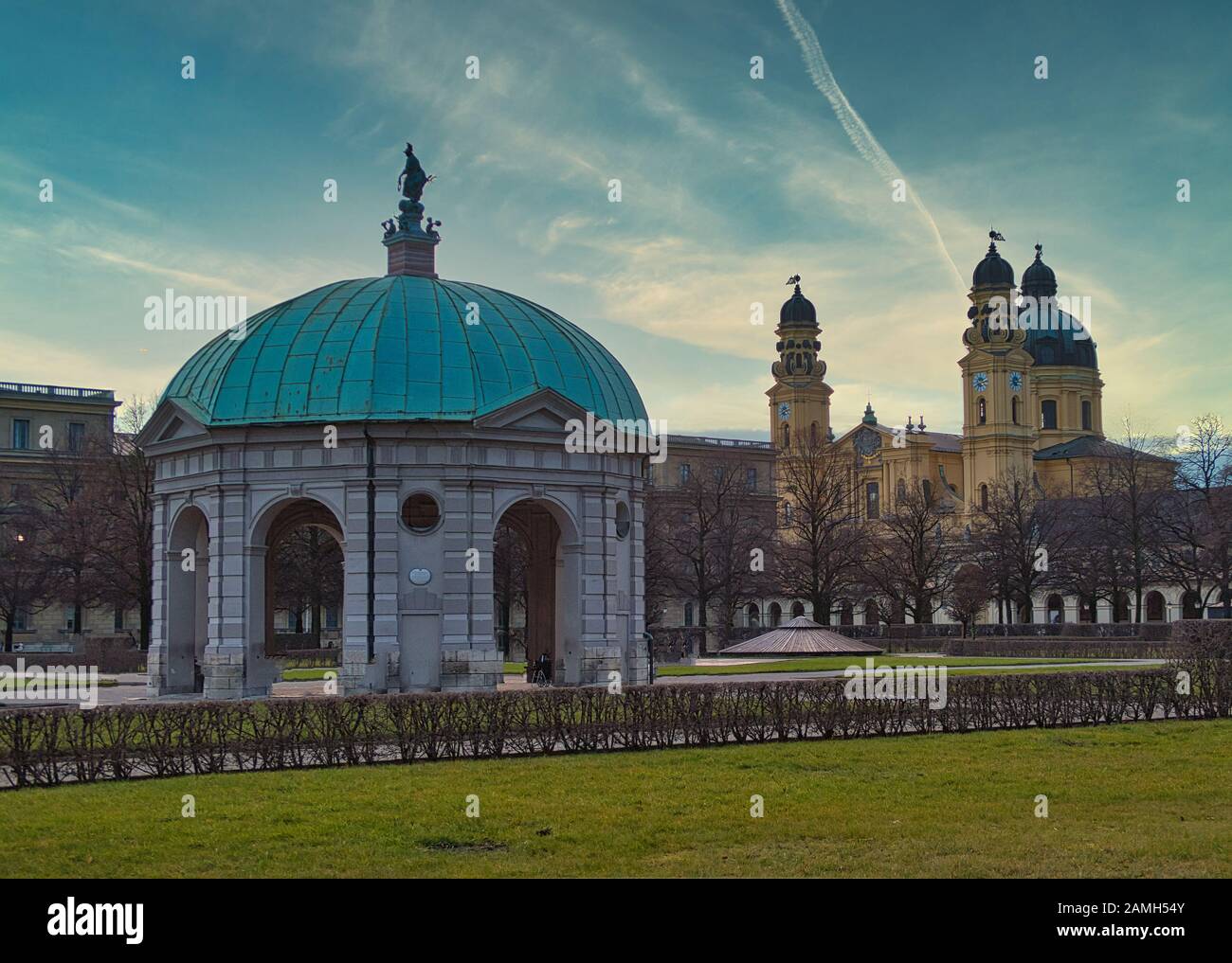 Hofgarten München Theatiner Kirche Stockfoto