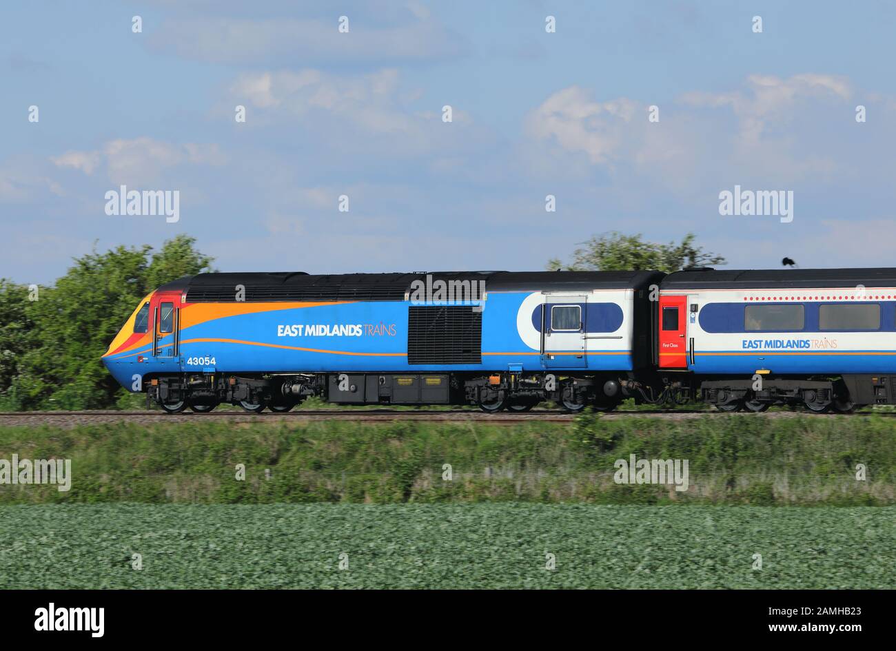 HST-Hochgeschwindigkeitszug der Klasse 43 in Leicestershire, England, Großbritannien. Stockfoto