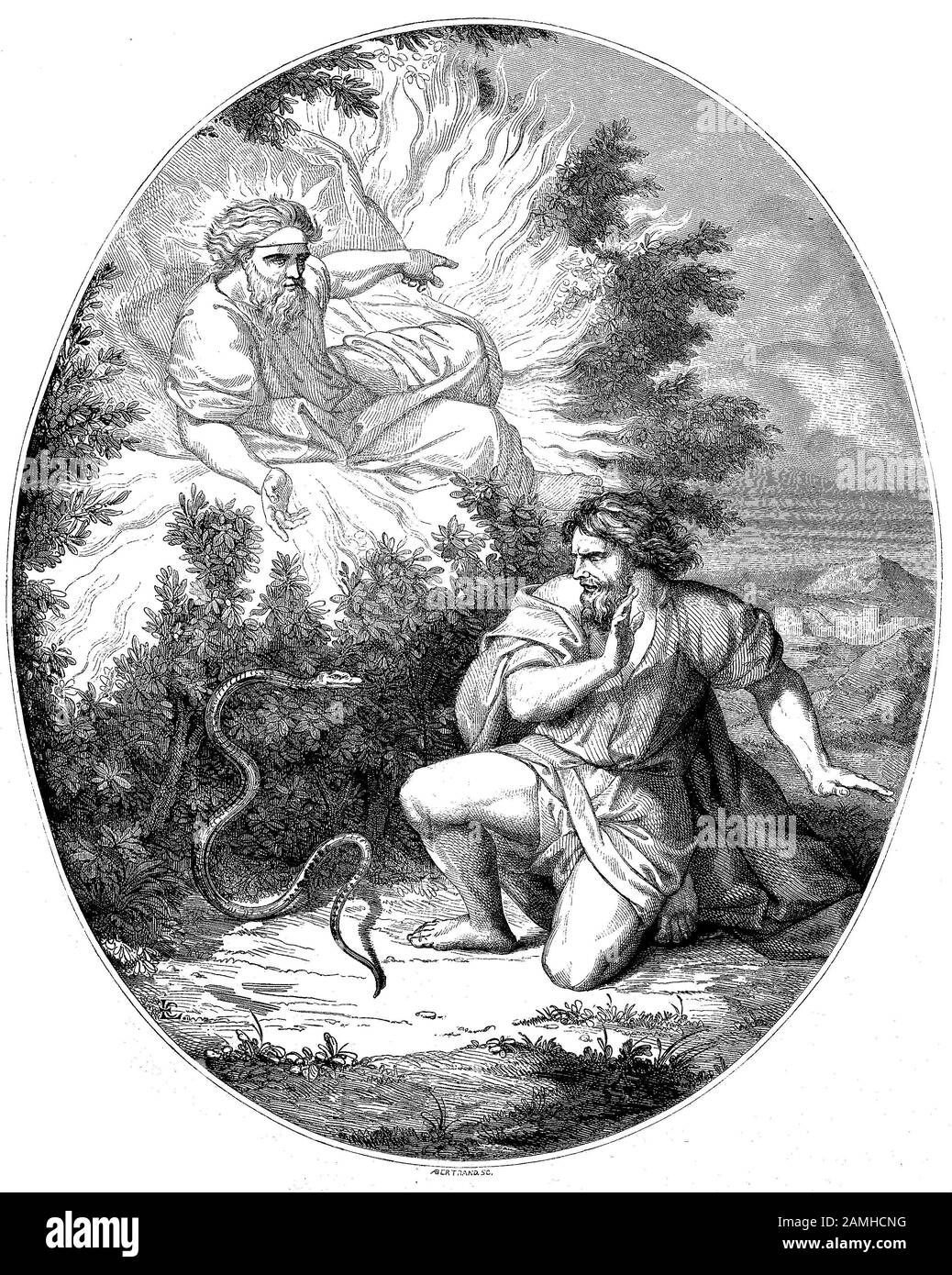 Moses und der brennende busch SchwarzweißStockfotos und bilder Alamy