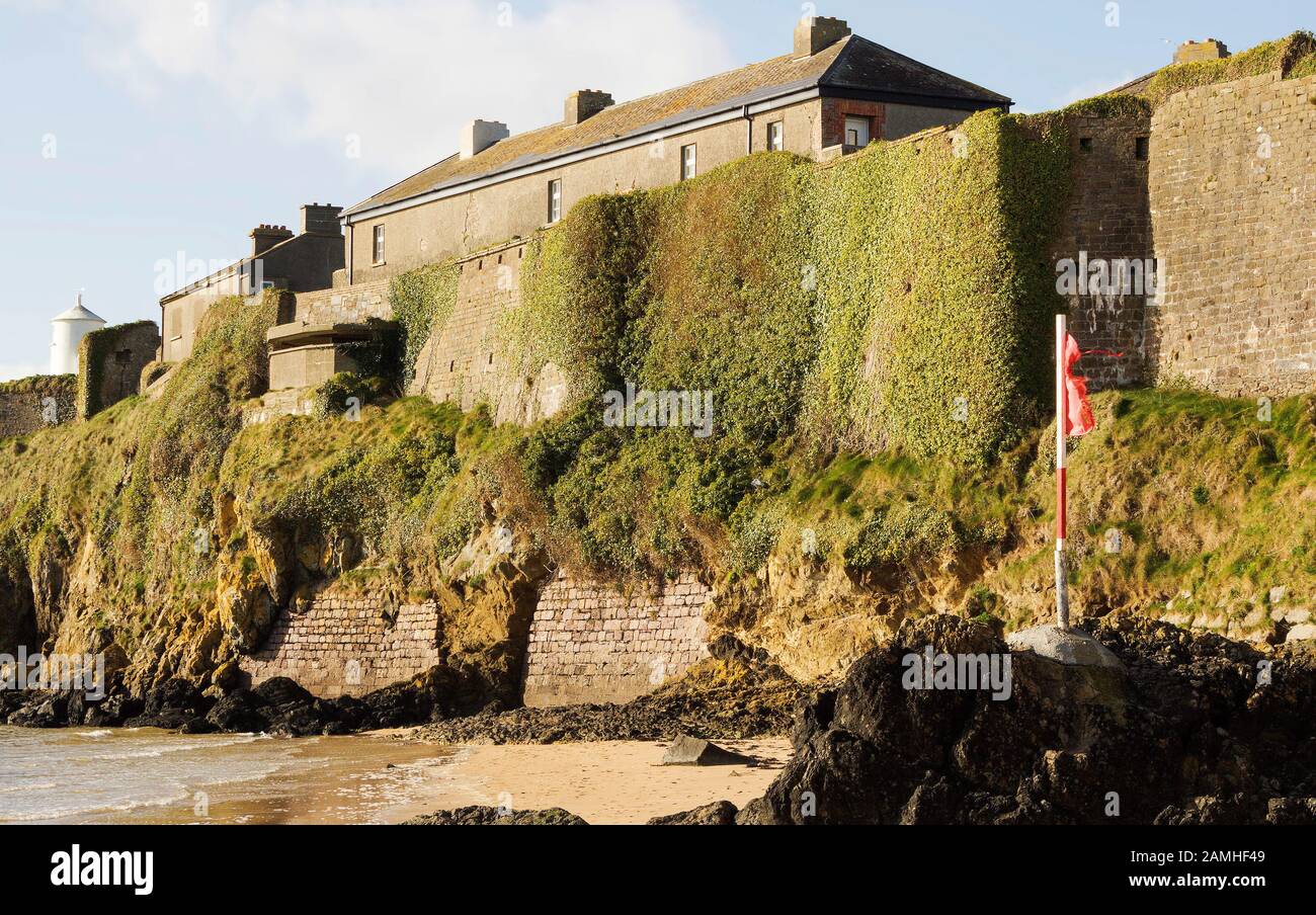 Duncannon Fort ist ein altes englisches Fort, das die Einfahrt zum Suir River Estuary.Ireland schützt. Stockfoto