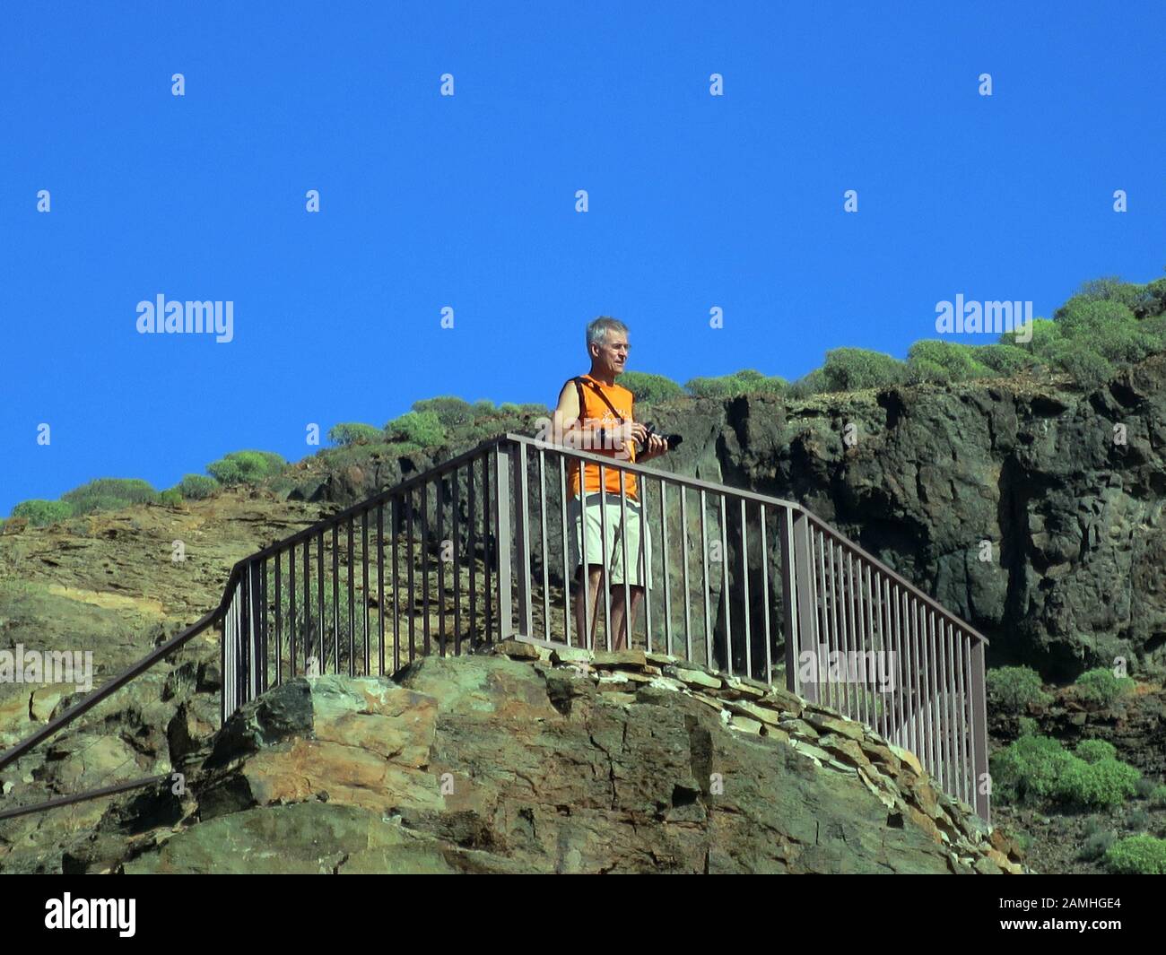 Archäologische Zone Canada de los Gatos mit Resten prahispanischer Häuser, Puerto de Mogan, Gran Canaria, Kanaren, Spanien, Stockfoto