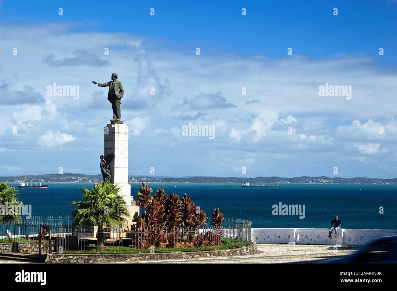 Castro Alves Square, Todos os Santos Bay, Salvador, Bahia, Brasilien Stockfoto