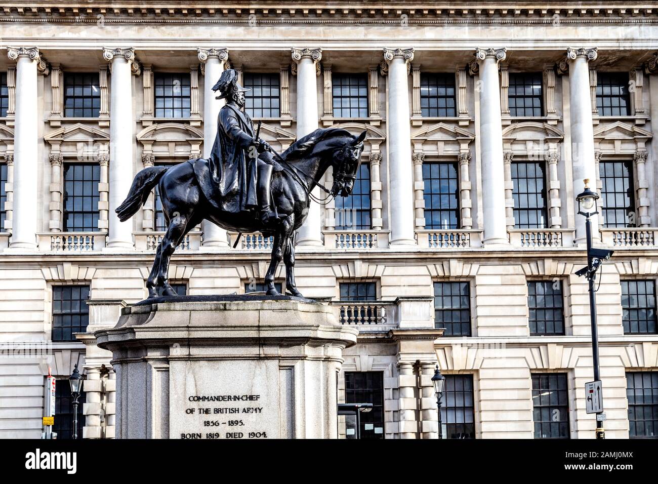 Reiterstatue von George, Duke of Cambridge, Oberbefehlshaber der britischen Armee 1856 - 1895, London, Großbritannien Stockfoto