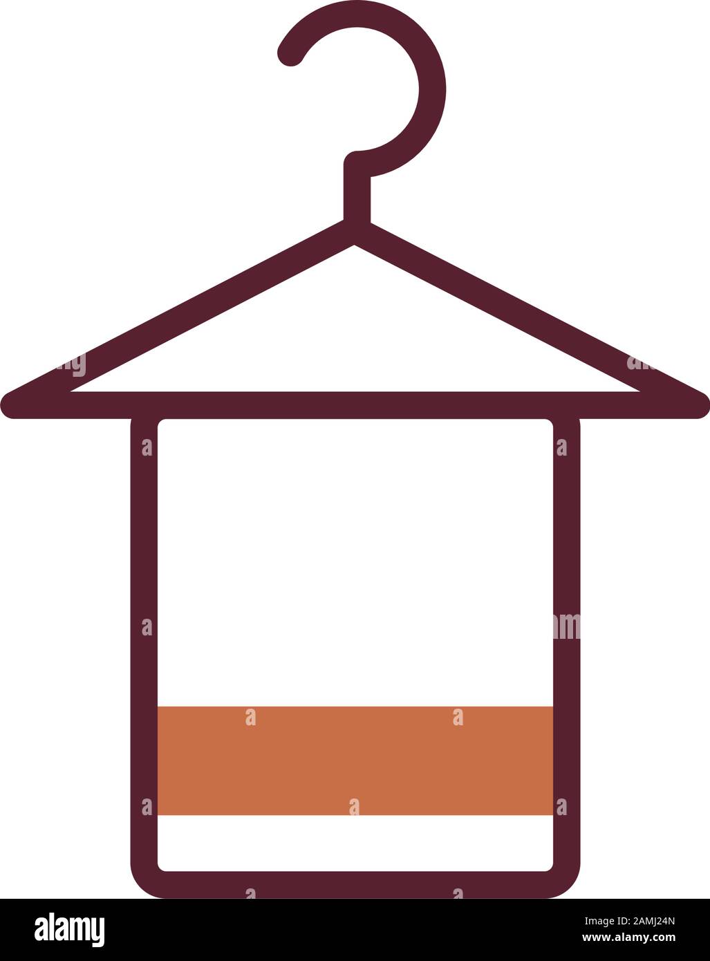 Symbol "Handtuch im Haken isoliert" Stock Vektor