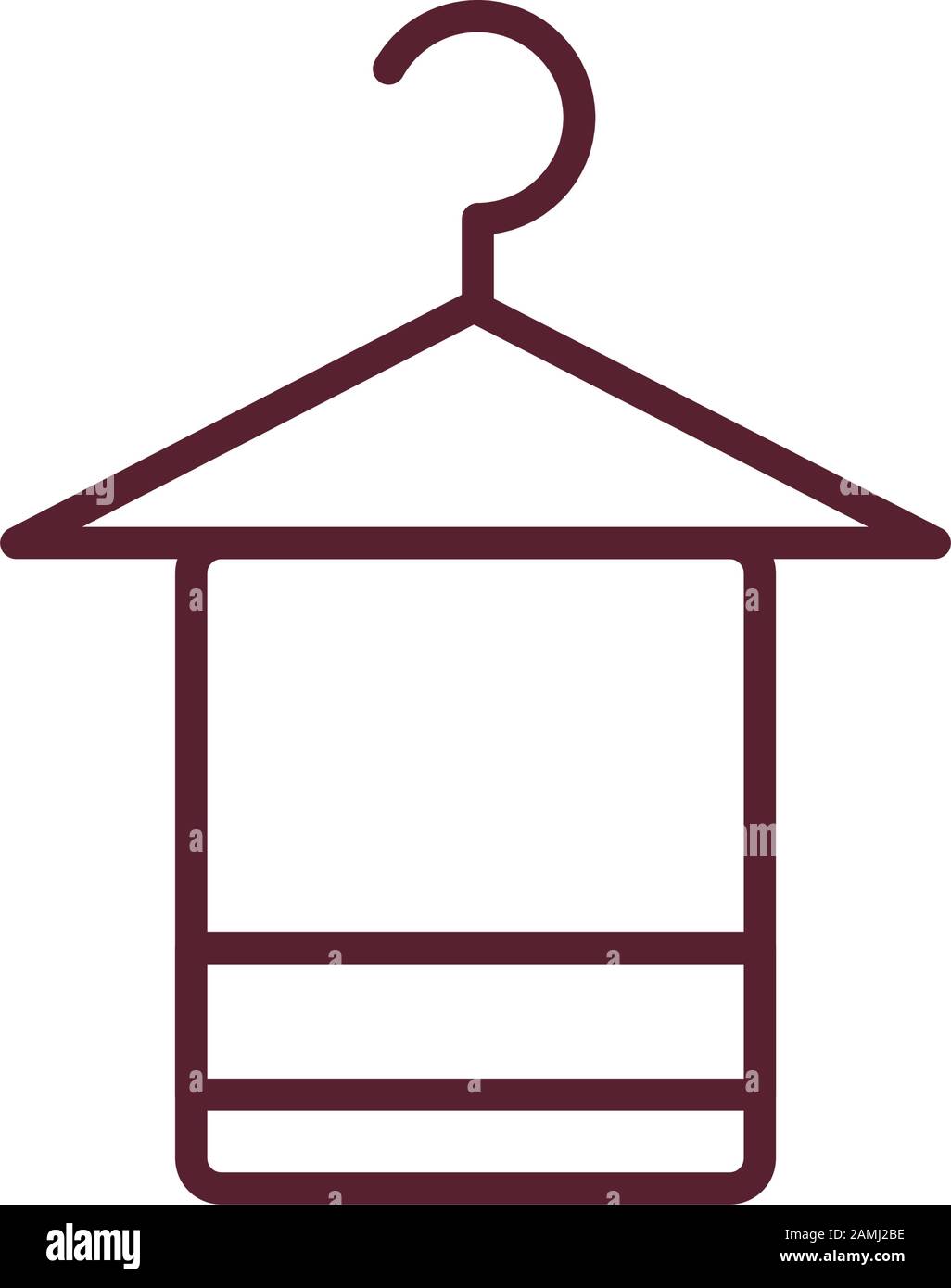 Symbol "Handtuch im Haken isoliert" Stock Vektor