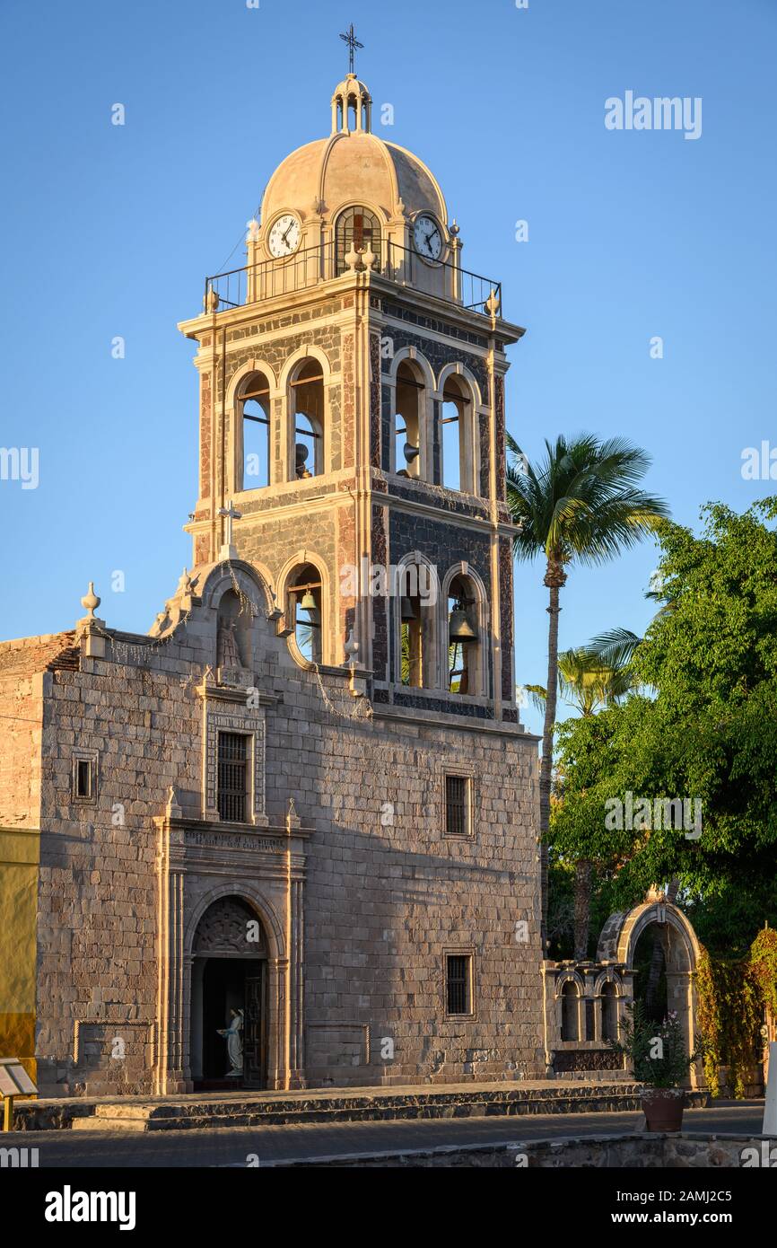 Misión de Nuestra Señora de Loreto Conchó in Loreto, Baja California Sur, Mexiko. Gegründet im Jahre 1697 auf die native Lösung des Concho durch Jesuiten mis Stockfoto