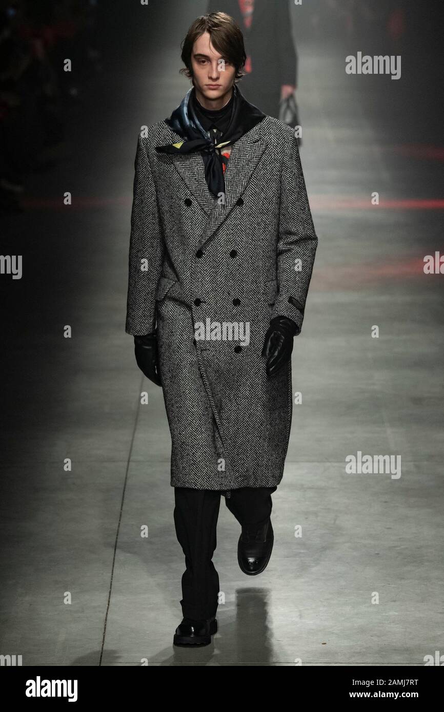 Mailand, Italien. Januar 2020. MSGM Herbst/Winter 2020/2021 Start- Und Landebahn während der Mailänder Fashion Week Men'Äôs Januar 2020 - Mailand, Italien 12/01/2020 weltweite Nutzung Credit: Dpa/Alamy Live News Stockfoto