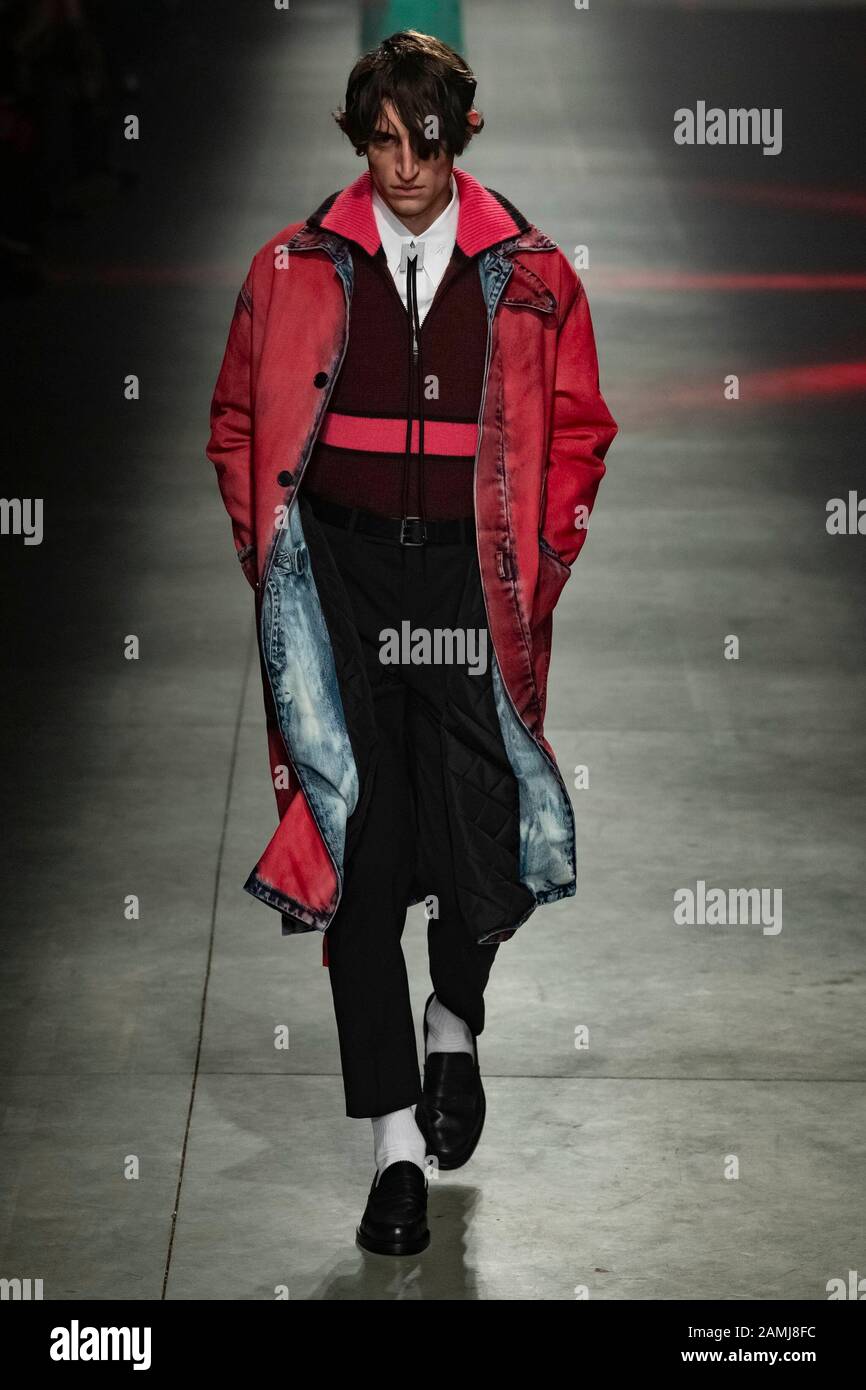 Mailand, Italien. Januar 2020. MSGM Herbst/Winter 2020/2021 Start- Und Landebahn während der Mailänder Fashion Week Men'Äôs Januar 2020 - Mailand, Italien 12/01/2020 weltweite Nutzung Credit: Dpa/Alamy Live News Stockfoto