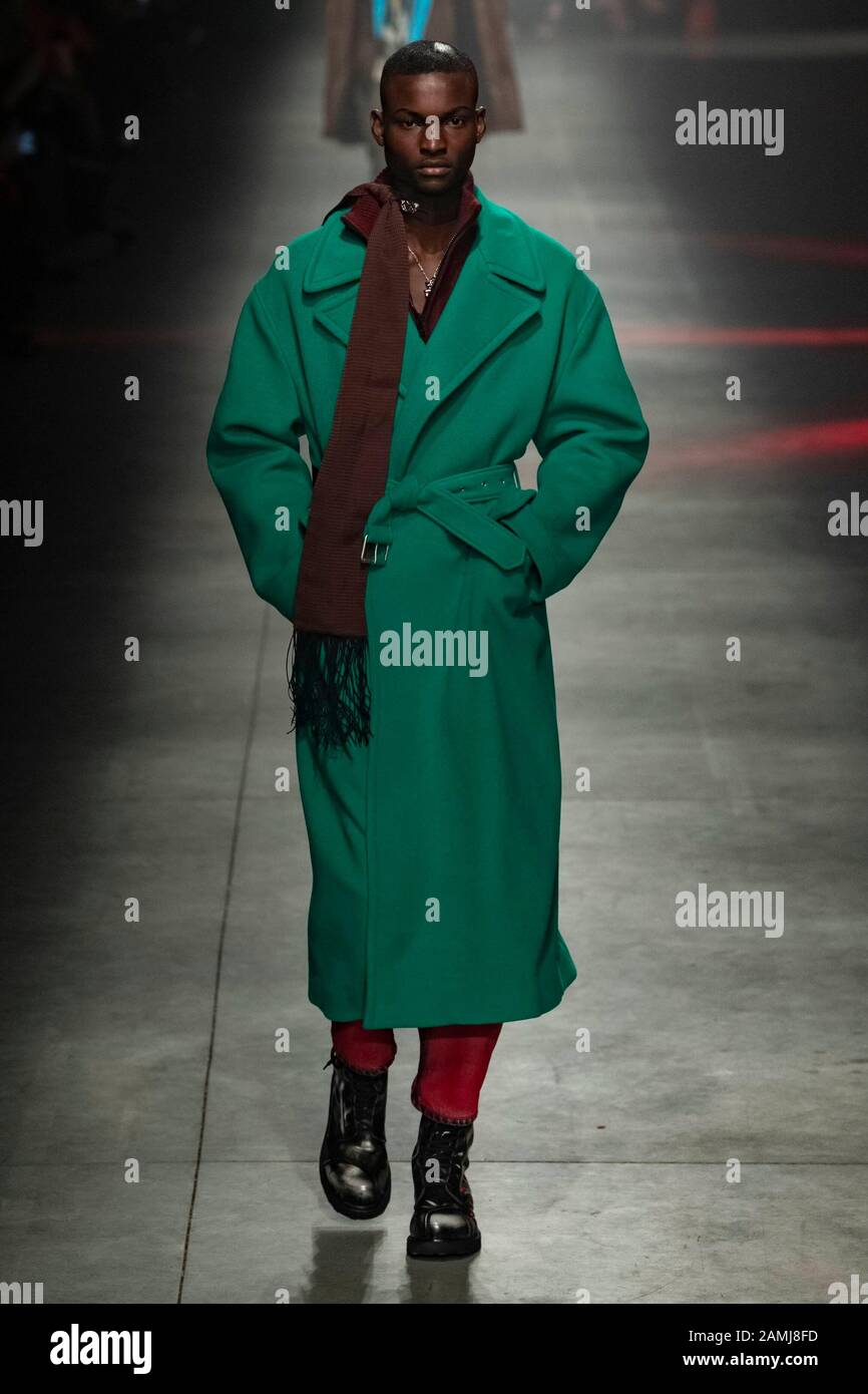 Mailand, Italien. Januar 2020. MSGM Herbst/Winter 2020/2021 Start- Und Landebahn während der Mailänder Fashion Week Men'Äôs Januar 2020 - Mailand, Italien 12/01/2020 weltweite Nutzung Credit: Dpa/Alamy Live News Stockfoto