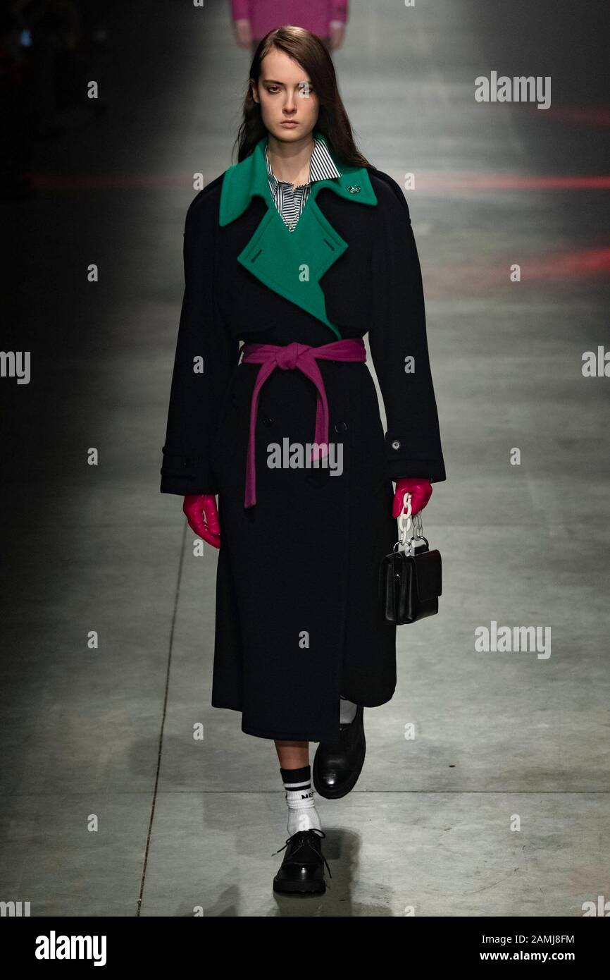 Mailand, Italien. Januar 2020. MSGM Herbst/Winter 2020/2021 Start- Und Landebahn während der Mailänder Fashion Week Men'Äôs Januar 2020 - Mailand, Italien 12/01/2020 weltweite Nutzung Credit: Dpa/Alamy Live News Stockfoto