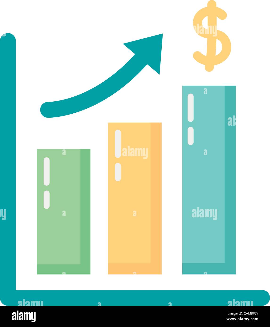 Infografik zur Finanzstatistik - isoliertes Symbol Stock Vektor