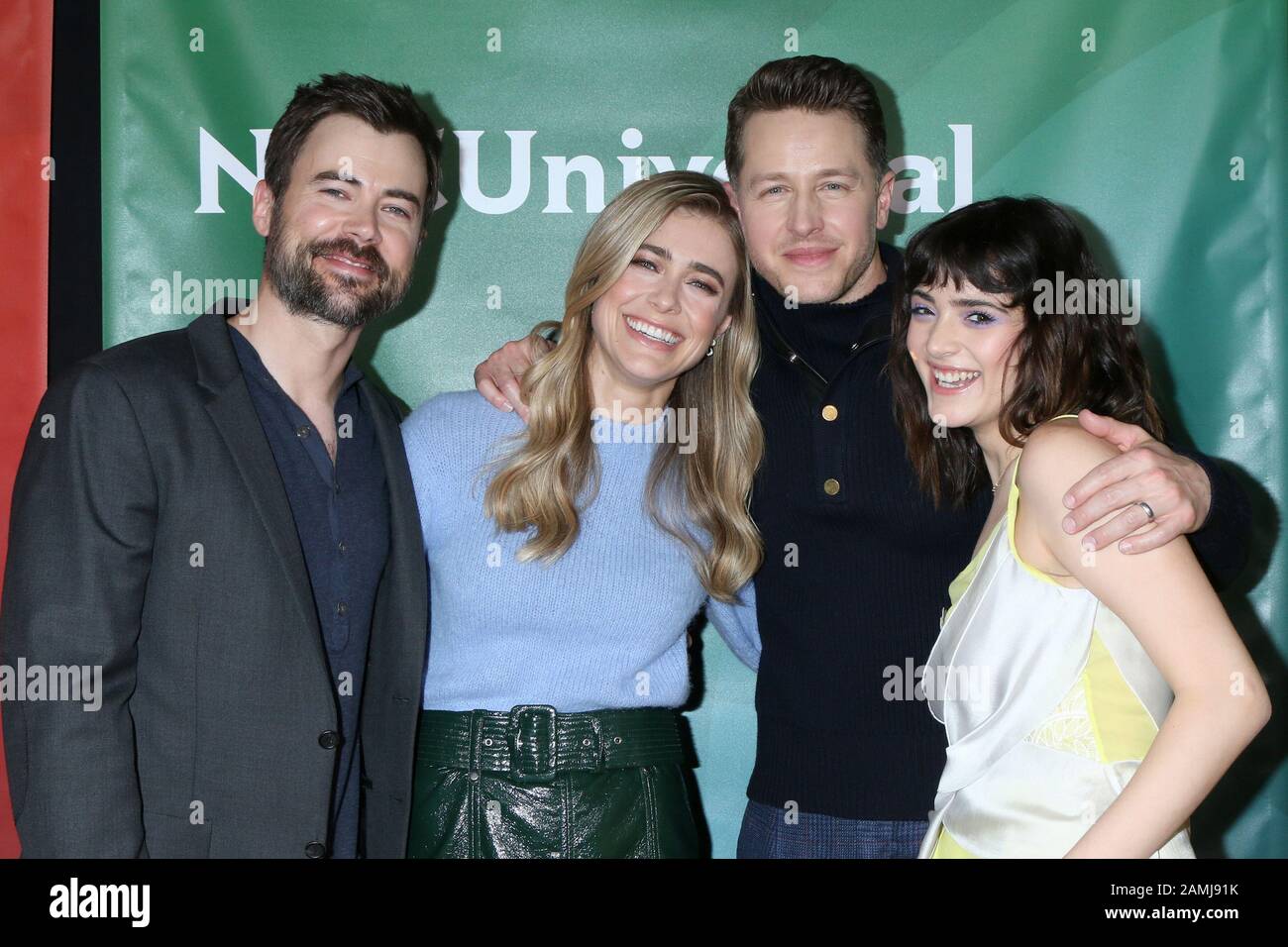 Januar 2020, Pasadena, CA, USA: Los ANGELES - 11. JANUAR: Matt Long, Melissa Roxburgh, Josh Dallas, Luna2318 Bl bei der NBCUniversal Winter Press Tour im Langham Huntington Hotel am 11. Januar 2020 in Pasadena, CA (Credit Image: © Kay Blake/ZUMA Wire) Stockfoto
