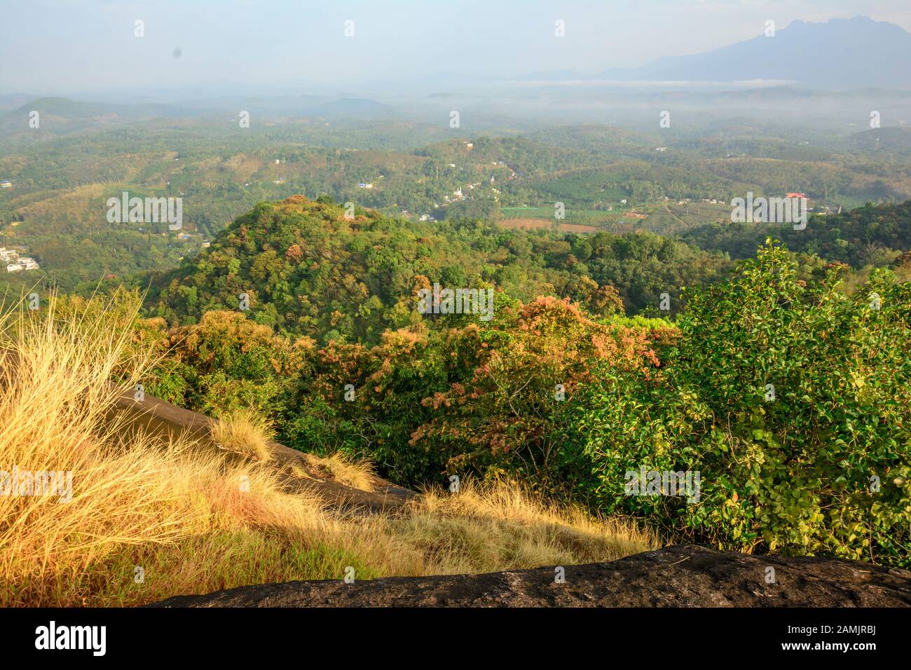 Felsiger Hügel in Westghats Indien Stockfoto
