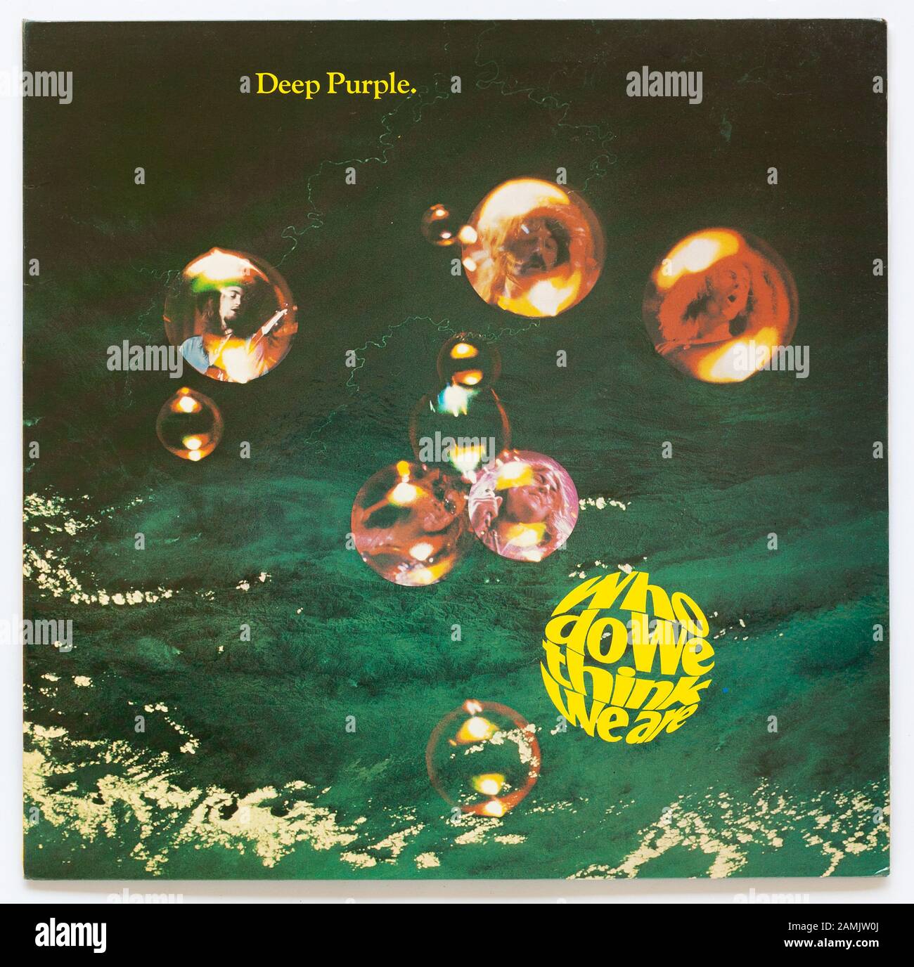 Das Cover von Who Do We Think We Are 1973 Album von Deep Purple auf Purple - nur zur redaktionellen Verwendung Stockfoto