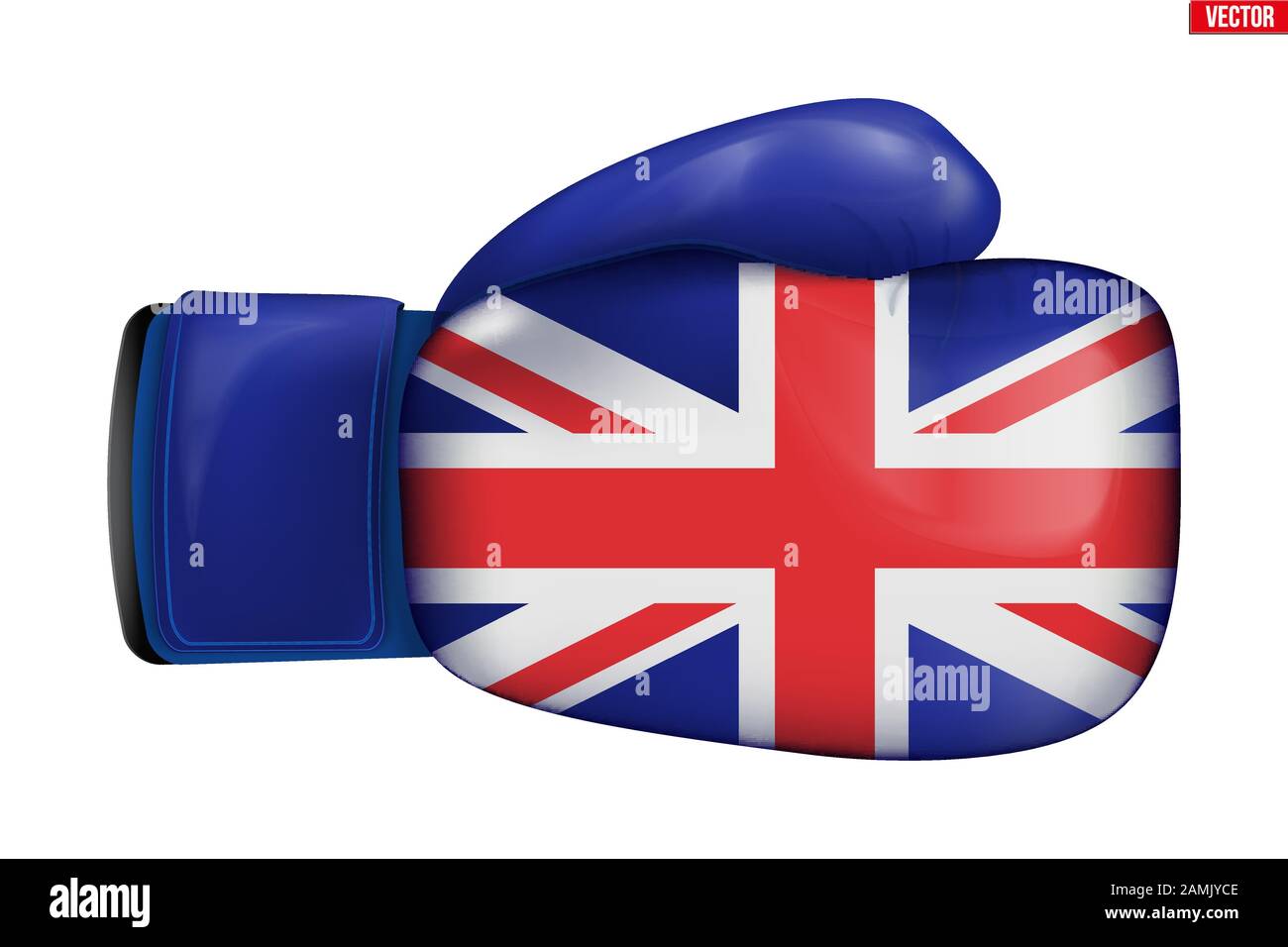 Boxhandschuhe mit Great Britain Flag Stock Vektor