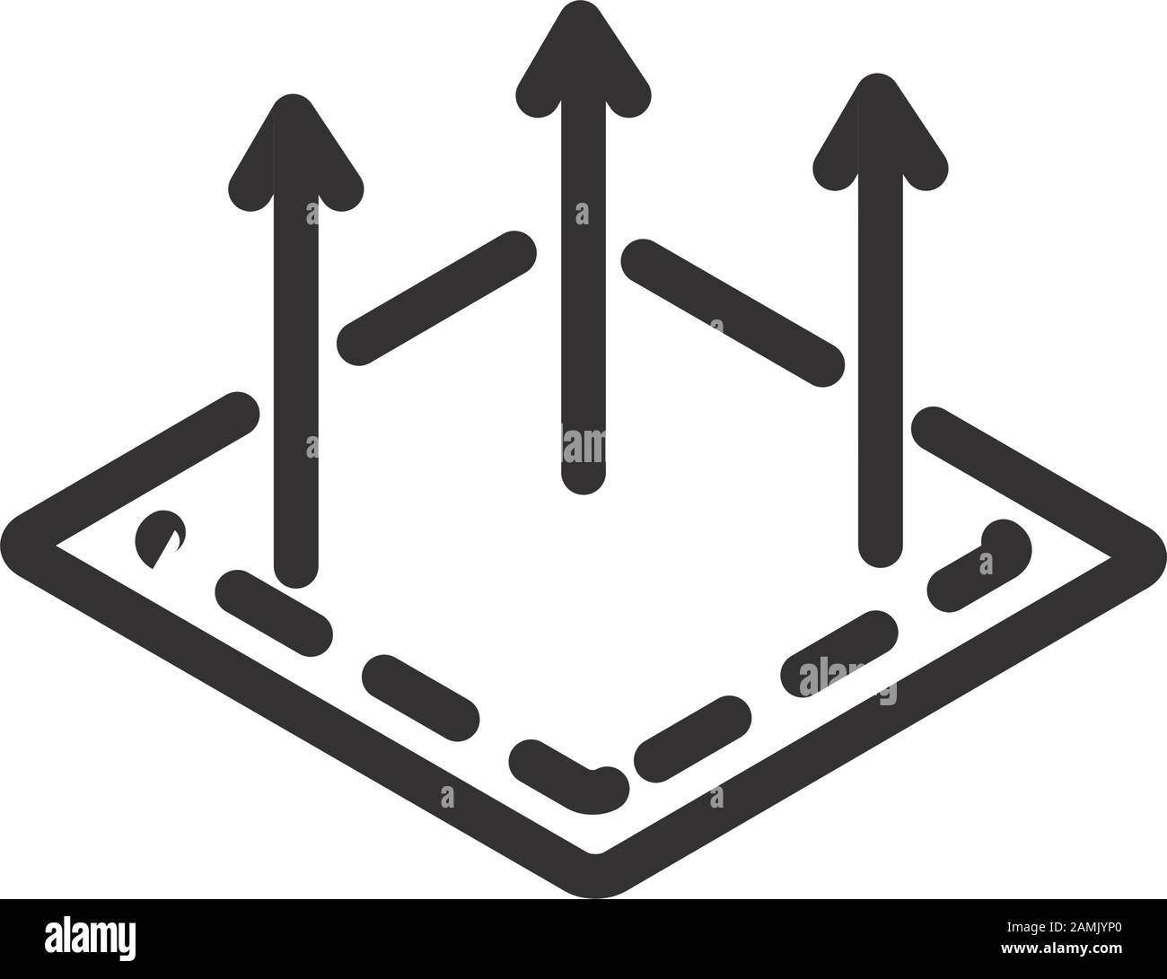Matratze atmungsaktives Material bequemes weiches Textil Vektor Illustration lineares Design Stock Vektor