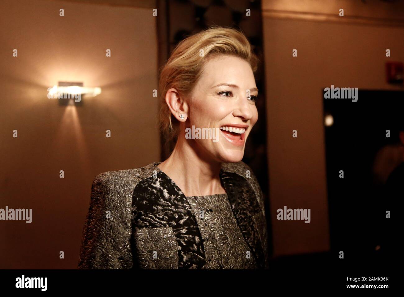New YORK-JAN 6: Schauspielerin Cate Blanchett nimmt am 6. Januar 2014 in New York City an den New York Film Critics Circle Awards im Edison Ballroom. Stockfoto