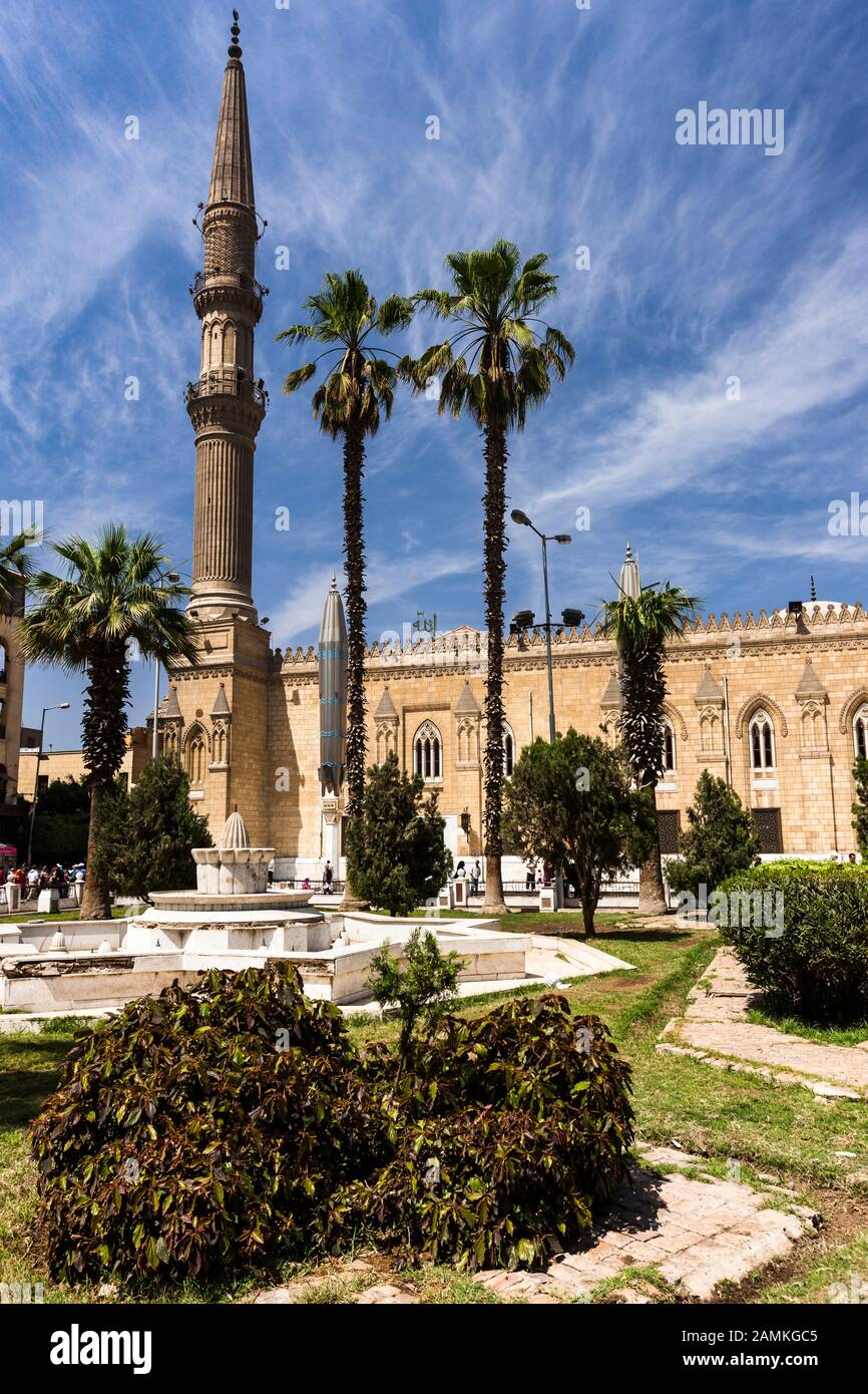Al-Hussein-Moschee, al Husayn-Moschee, im alten Kairo, islamisches Viertel, Kairo, Ägypten, Nordafrika, Afrika Stockfoto