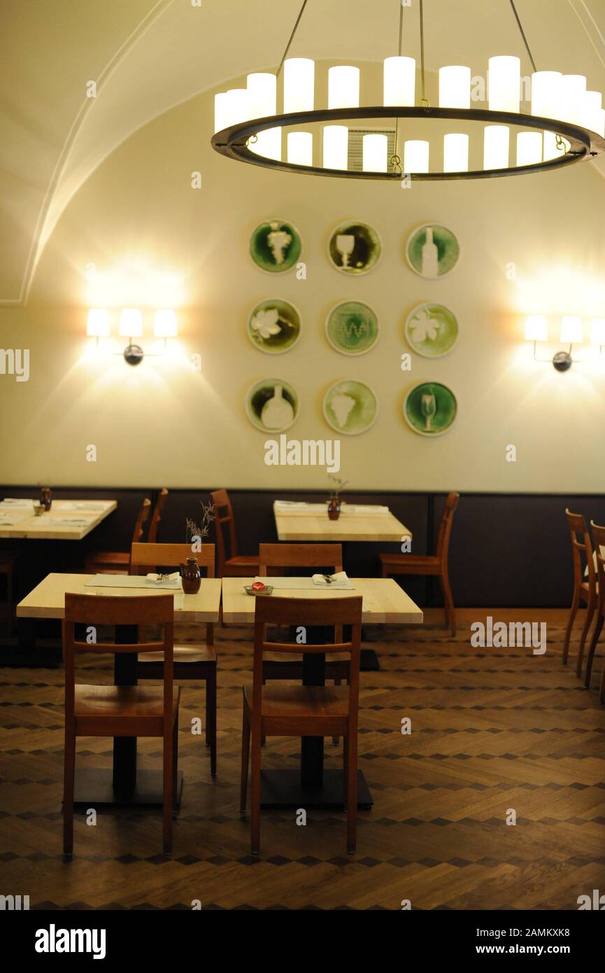 Restaurant "Alter Hof" im Fürstengruft der ehemaligen Wittelsbacher Residenz. [Automatisierte Übersetzung] Stockfoto