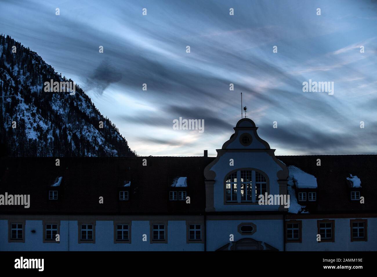 Gebäudeflügel des Klosters Ettal. [Automatisierte Übersetzung] Stockfoto