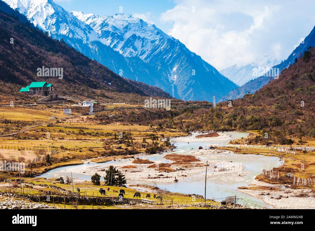 Chopta Tal im Norden Sikkim, Indien Stockfoto