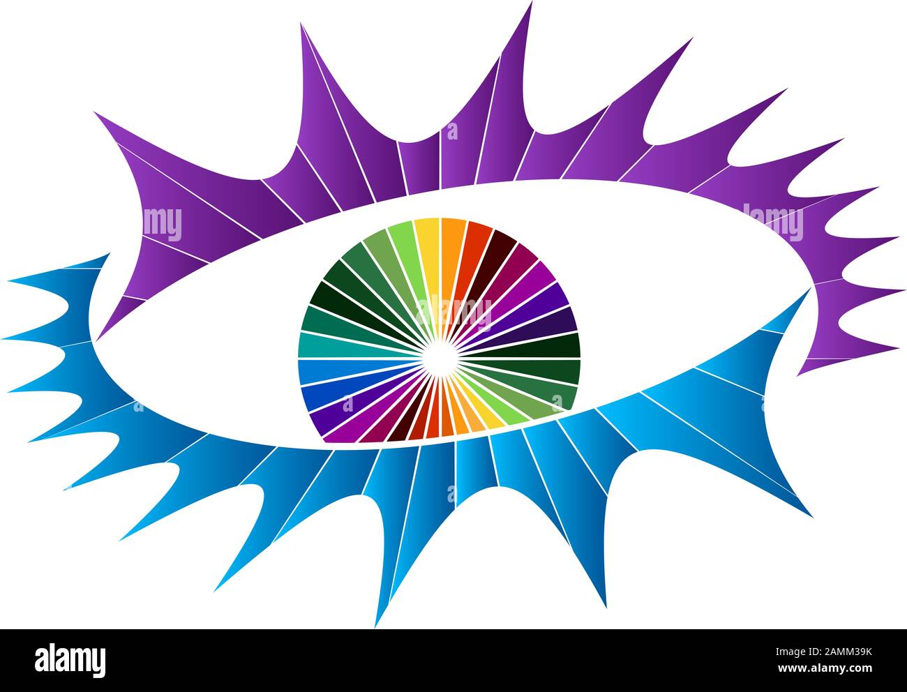 Farbenfrohes Eye-Logo Stockfoto