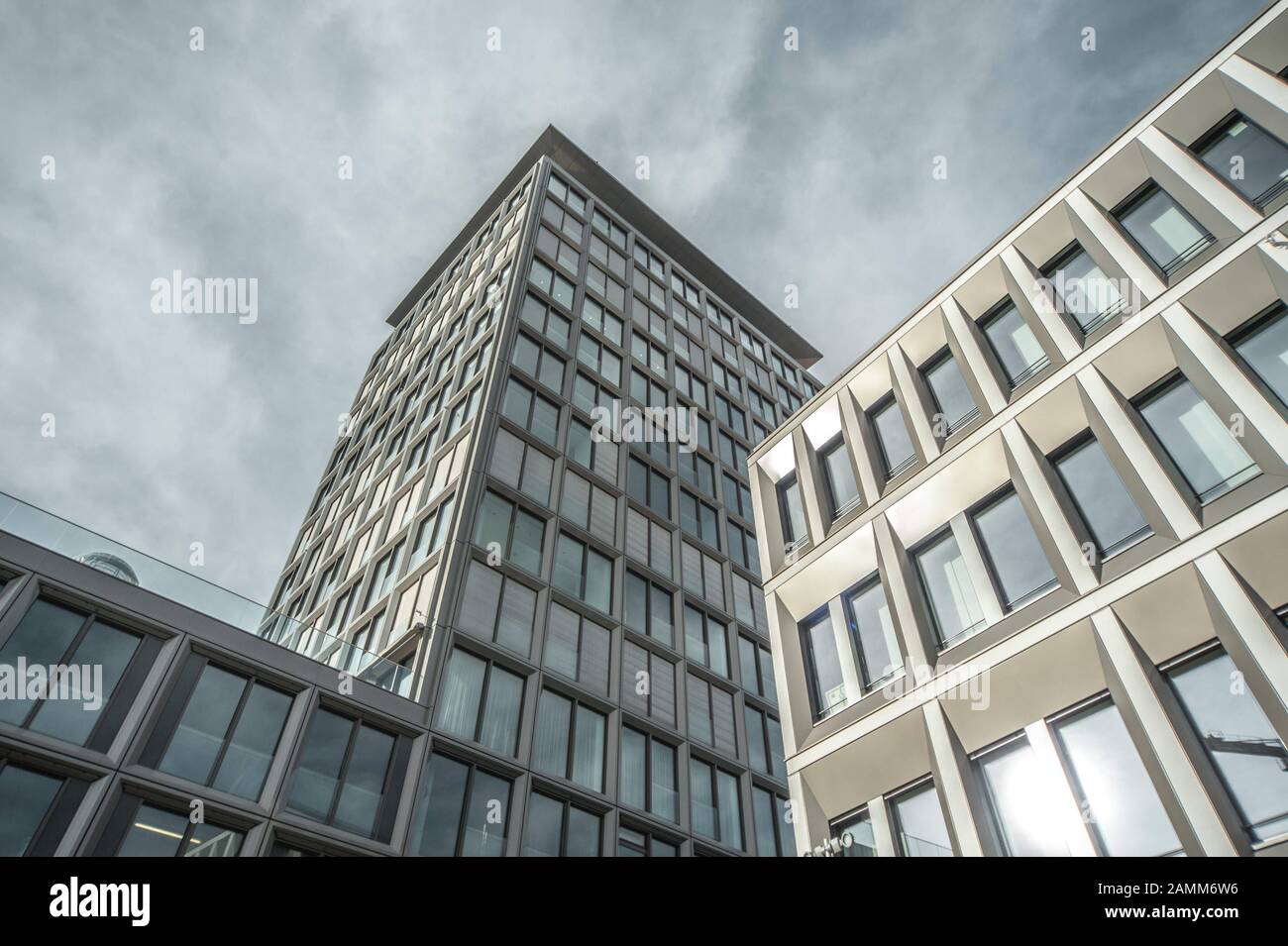 Luxuriöser Wohnturm "Die Sieben" im ehemaligen Blockheizkraftwerk an der Müllerstraße 7. [Automatisierte Übersetzung] Stockfoto